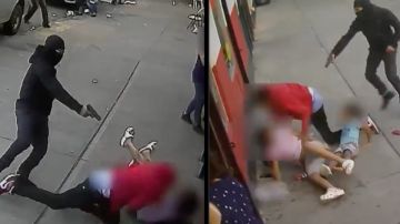 VIDEO: Momento exacto que sicario dispara a hombre frente a 2 niños en Nueva York