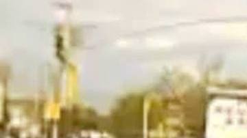 Momento del brutal atropello.