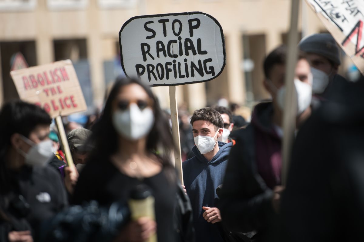 Una manifestación contra el racismo en Berlín, Alemania.
