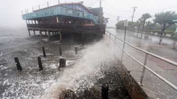 CEDAR KEY, FL - JULY 07: Tropical Storm Elsa makes landfall on July 7, 2021 in Cedar Key, Florida. Storm warnings remain in effect for parts of Florida's west coast as Tropical Storm Elsa made landfall on Wednesday morning. After hitting Cuba on Monday, causing flooding and mudslides, Elsa is expected to bring strong winds and rain as it heads north in the coming days. (Photo by Mark Wallheiser/Getty Images)