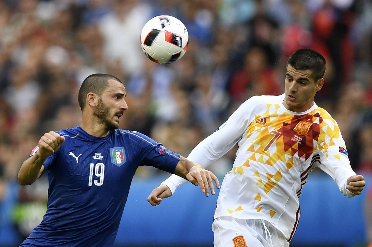 Italia venció a España 2-0 en la Euro 2016.