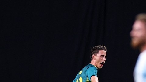 Lachlan Wales fue el encargado de abrir el marcador para los 'Socceroos'.