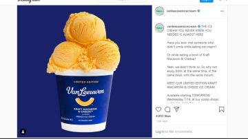 La última locura del verano en Nueva York: helado con sabor a macarrones y queso Kraft