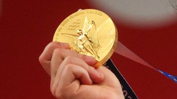 Medalla de oro y rojo, medalla de oro Premio medalla olímpica