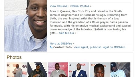Perfil de Isaiah Stokes en IMDB.com.