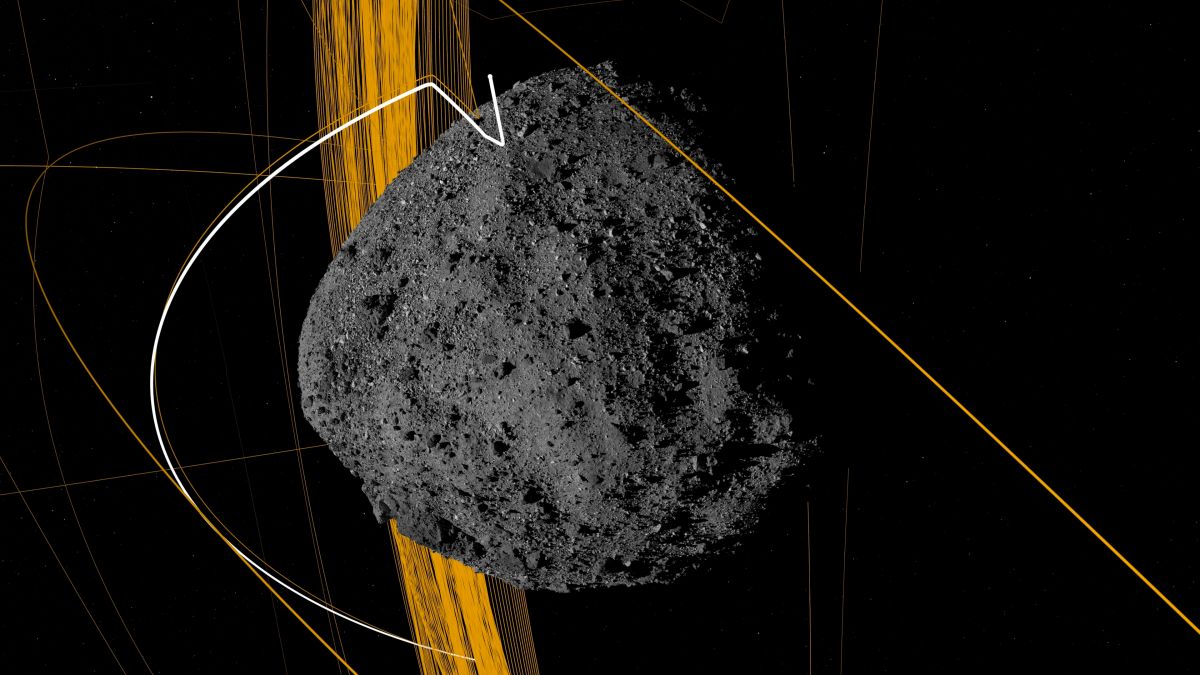 El asteroide Bennu de 500 metros.