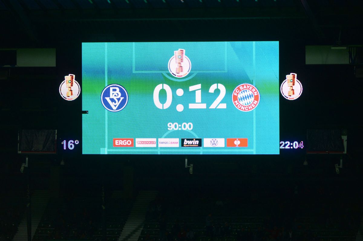 Bayern Munich scored 12 goals against Bremer in the German Cup