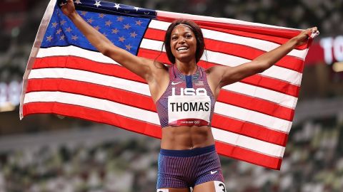 Gabrielle Thomas es la tercera mujer más rápida del mundo en los 200 metros.