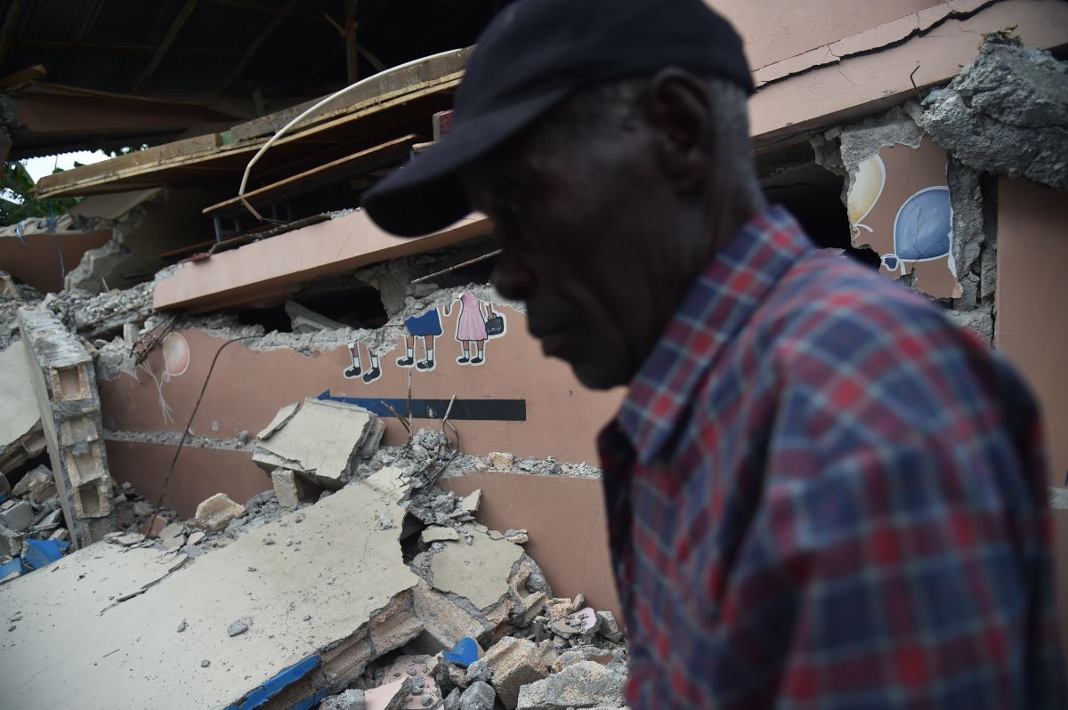 Una escuela destruida por un terremoto reportado en Haití en octubre de 2018.