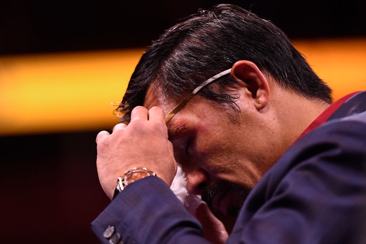 The face of retirement: this is how Manny Pacquiao’s face was after his fight against Yordenis Ugás