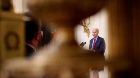 WASHINGTON, DC - AUGUST 03: U.S. President Joe Biden speaks during an event in the East Room of the White House where he addressed the importance of people getting a COVID-19 vaccination August 3, 2021 in Washington, DC. Biden also said New York Gov. Andrew Cuomo should resign following a state investigation that found Cuomo has sexually harassed multiple women. (Photo by Win McNamee/Getty Images)