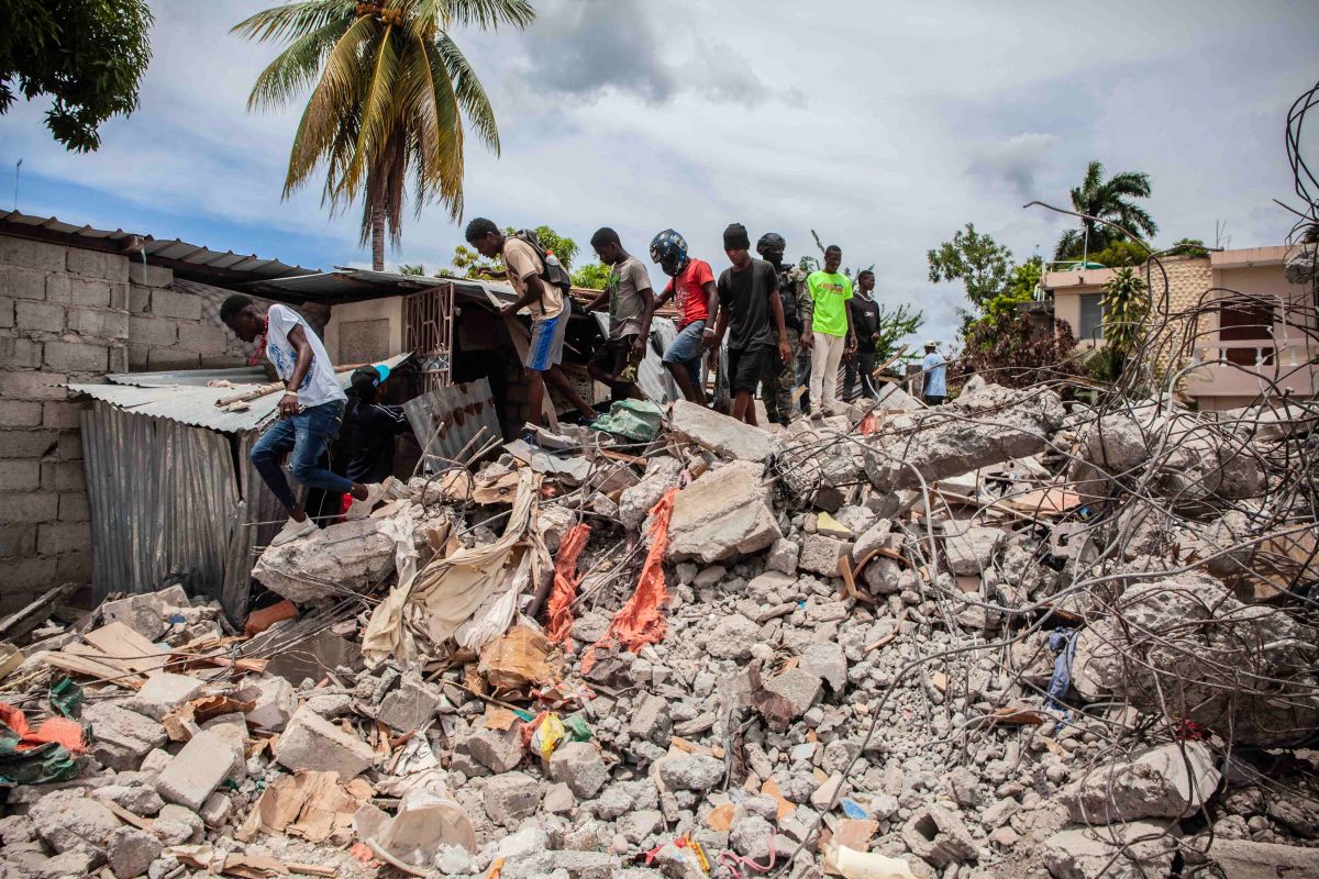 Drone shows aerial images of devastation in Haiti after earthquake; the