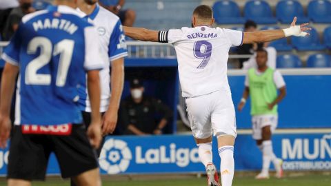 Con doblete, Benzema se postula para ser el máximo goleador de La Liga.