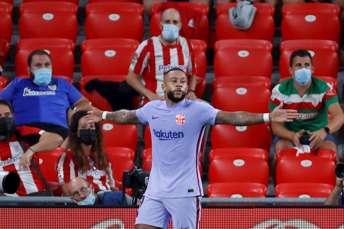 Terrible left-footer: Memphis rescued Barcelona from a defeat on a day of draws in La Liga