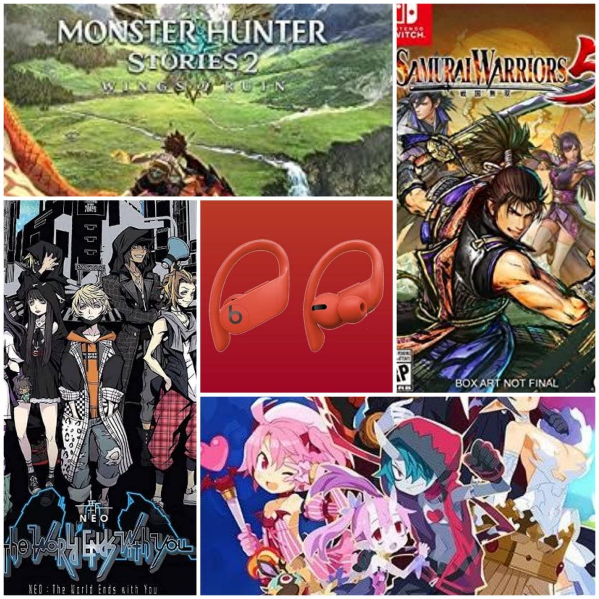 Monster Hunter Stories 2, NEO: The World Ends With You, Disgaea 6, and Powerbeats Pro