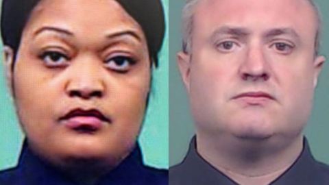 Det. Shantay Neal-Baker y Sgt. Ryan Kenny.