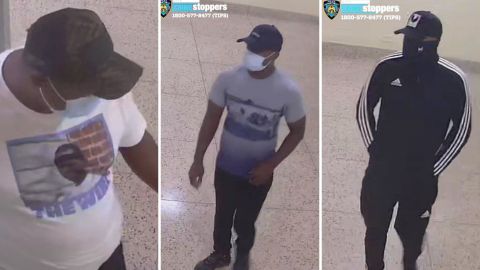 Trío de sospechosos buscados por NYPD.