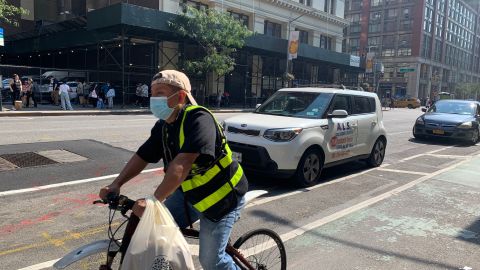 Repartidor de comida en NYC.