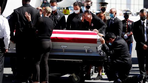 Body of US Marine Rosario arrives in Boston