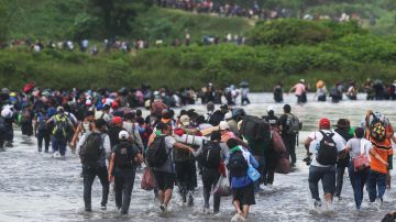 Caravana de inmigrantes en Guatemala
