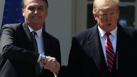 Presidente Donald Trump y el presidente de Brasil, Jair Bolsonaro