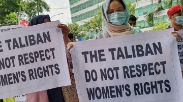 Protesta afganas en Indonesia