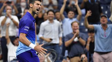 La pasión de Novak Djokovic apareció durante el partido contra Matteo Berrettini.