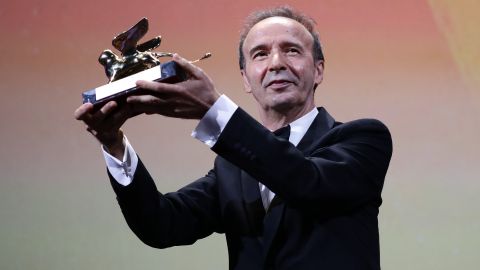 Roberto Benigni recibe el León de Oro honorífico del Festival de Venecia.