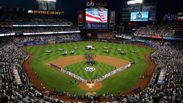 Vista general de Citi Field antes del juego Mets-Yankees en el 20 aniversario del 9/11.