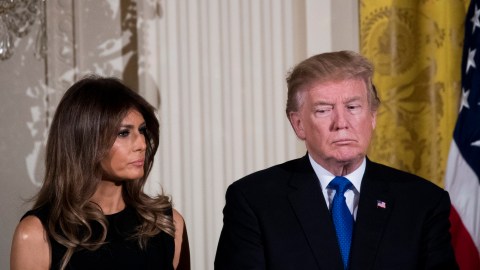 La exprimera dama Melania Trump y el expresidente Donald Trump.