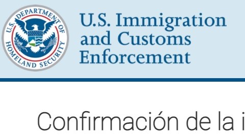 El sistema de ICE es en inglés y español.