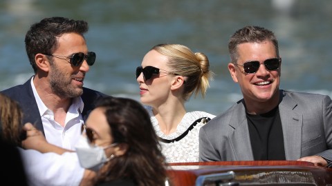 Ben Affleck, Jodie Comer y Matt Damon juntos en el Venice International Film Festival.