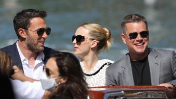 Ben Affleck, Jodie Comer y Matt Damon juntos en el Venice International Film Festival.