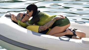 Kourtney Kardashian junto a su amado Travis Barker.