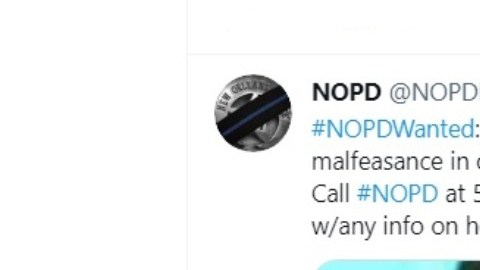 Anuncio del Departamento de Policía de Nueva Orleans.
