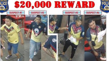 Cuatro sospechosos buscados por la policía.