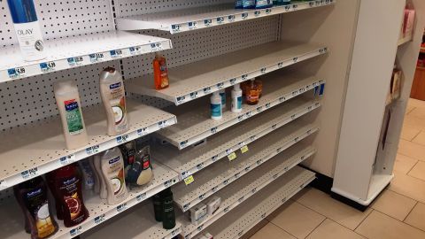 Escasez en tiendas de Nueva York.