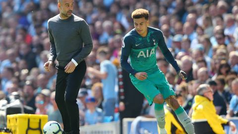 Pep Guardiola y Dele Alli