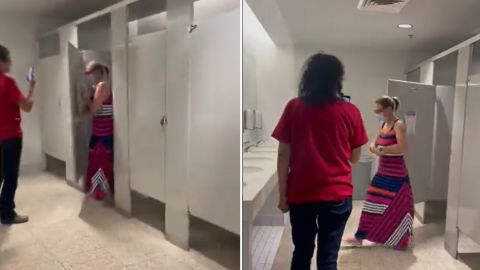 La senadora Kyrsten Siena fue presionada por activistas a favor de inmigrantes.