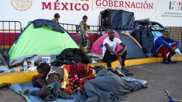 Migrantes haitianos en México.