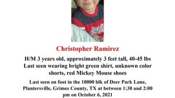Desaparecido Christopher Ramirez Texas