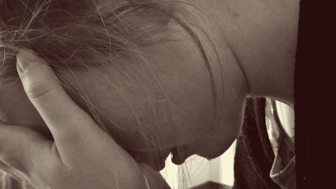 mujer triste