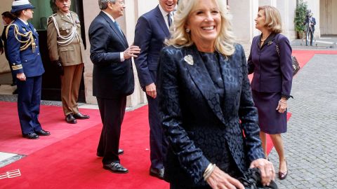 Primera dama Jill Biden en Roma, octubre 2021.