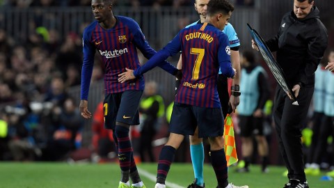 Phillipe Coutinho y Ousmane Dembélé