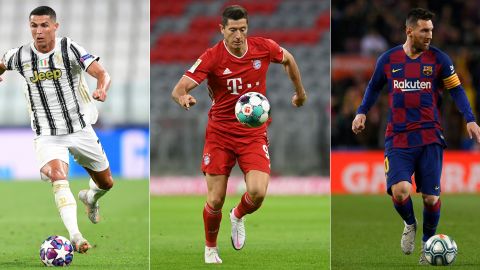 Messi, Cristiano y Lewandowski