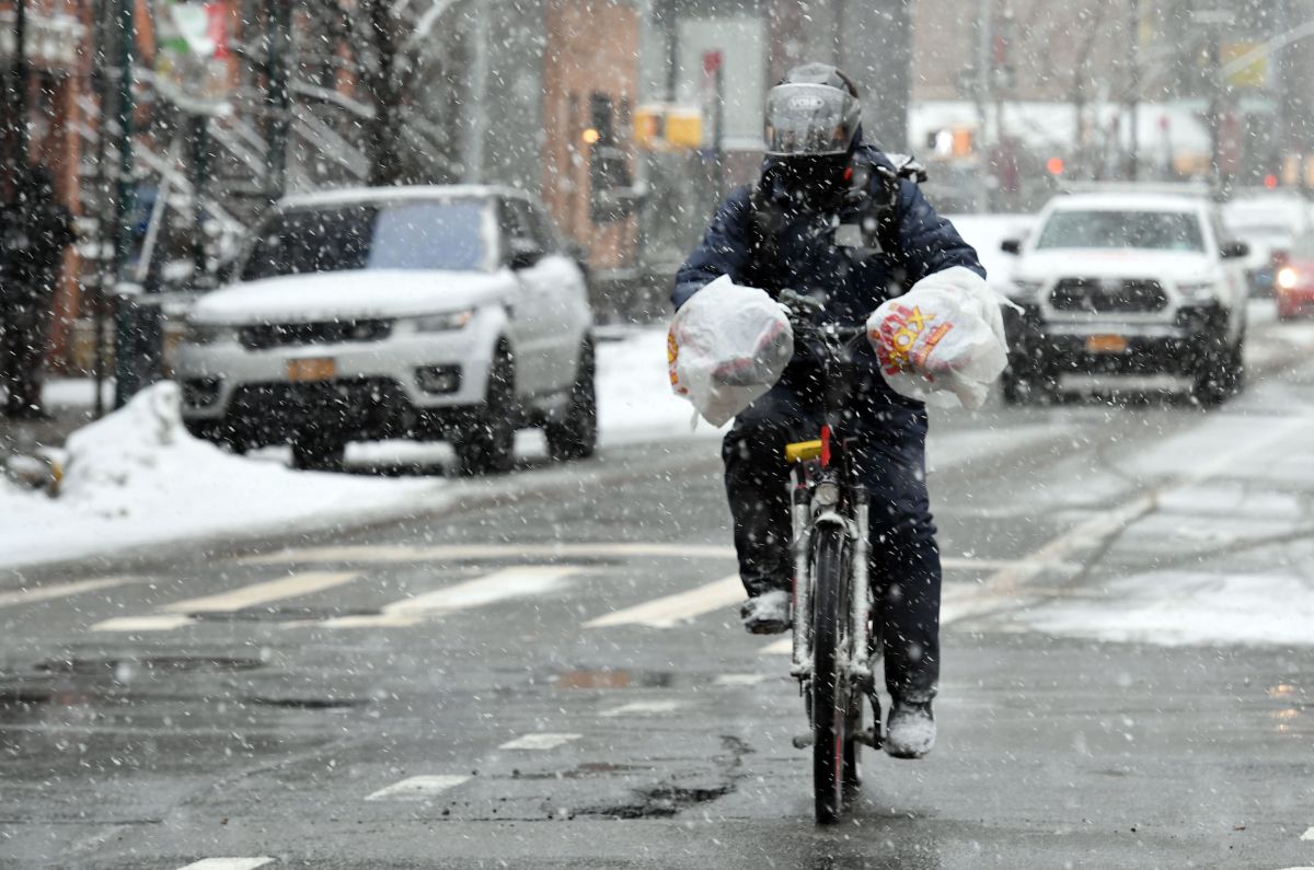 Efectos de una tormenta de nieve en NYC en febrero de este año.