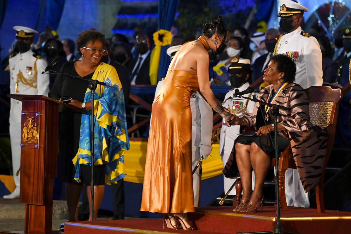Rihanna is named “National Hero” of Barbados as part of the ceremony in which the island was declared a republic