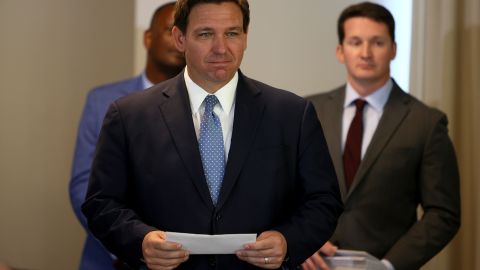 Florida Governor Ron DeSantis Holds News Conference In Surfside