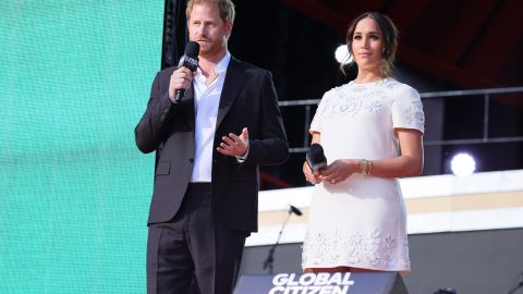 Meghan Markle, junto al príncipe Harry.