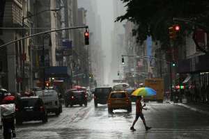 Nueva York vivió un sábado de tormentas que fue acompañado de lluvias, granizos y fuertes vientos